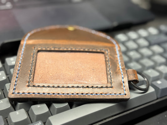 Handmade Leather Keychain I.D. Wallet - Rugged, Lightweight, and Convenient